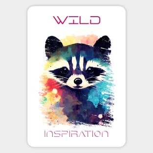 Raccoon Wild Nature Animal Colors Art Painting Sticker